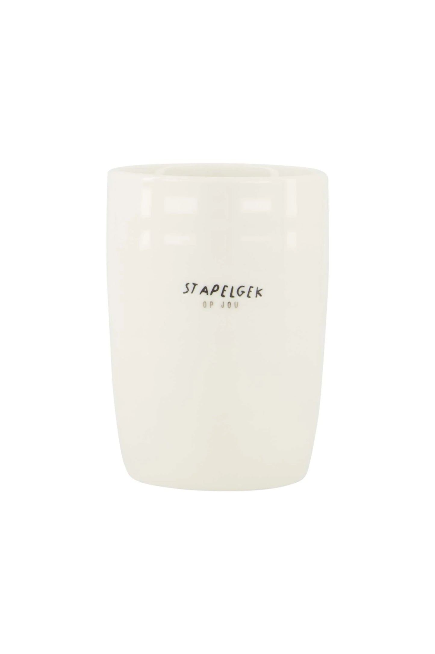 koffiemok stapelgek wit/zwart