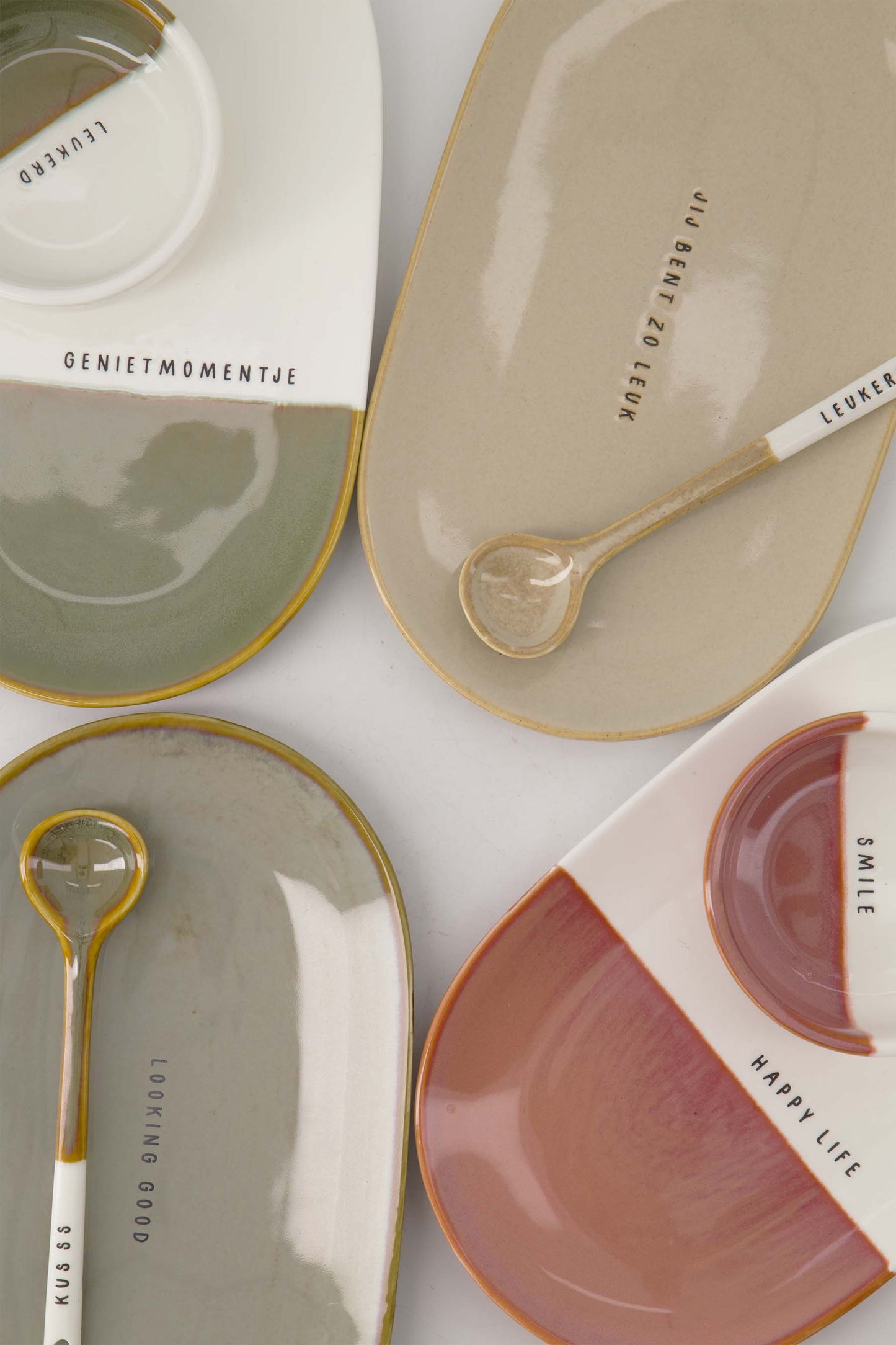 lepeltje keramiek leukerd wit/zand