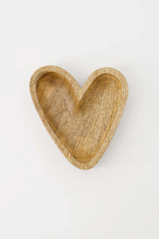houten kom hartje S naturel
