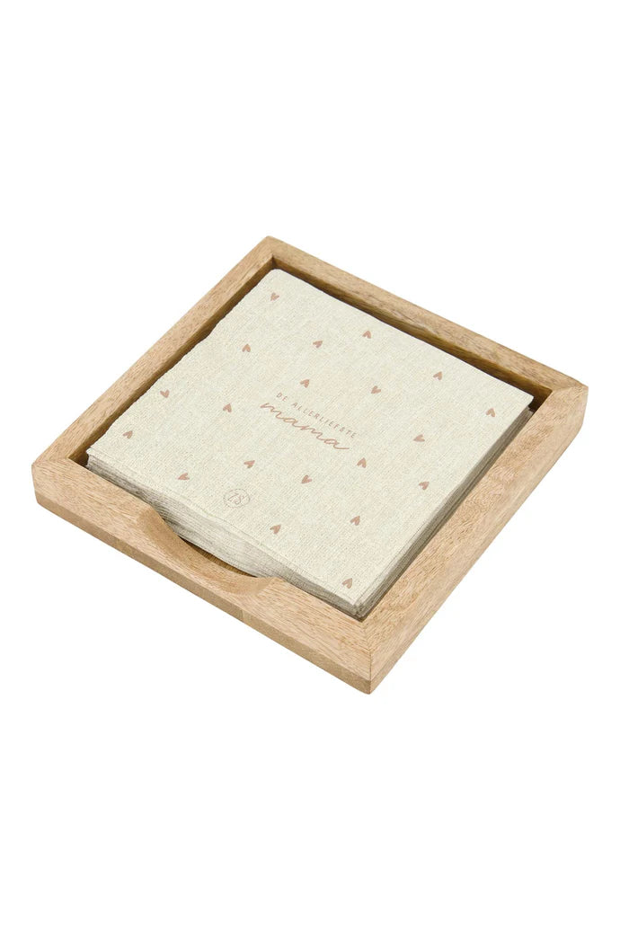 servethouder hout hartje 12,5x12,5cm