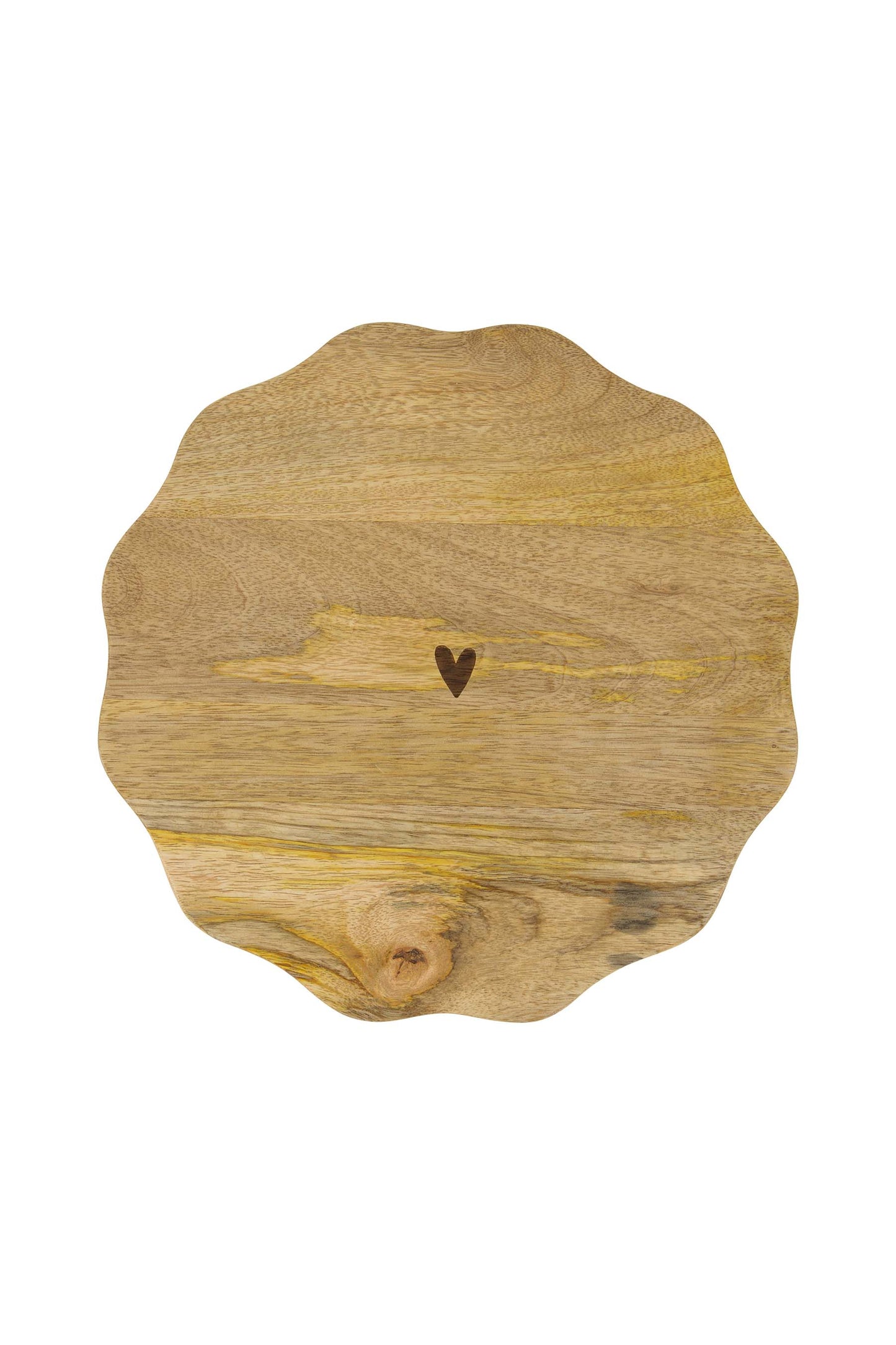 taartplateau hout hartje naturel