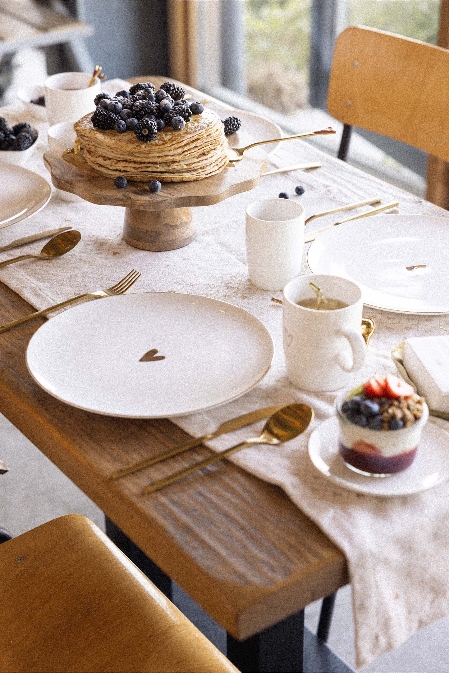 taartplateau hout hartje naturel