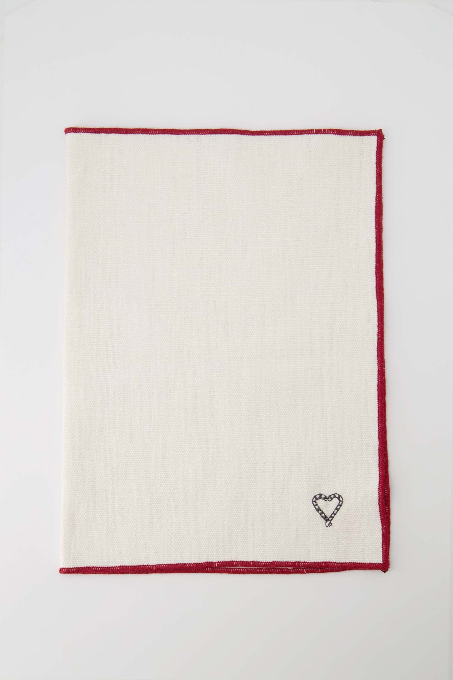 placemat hart off white/rood
