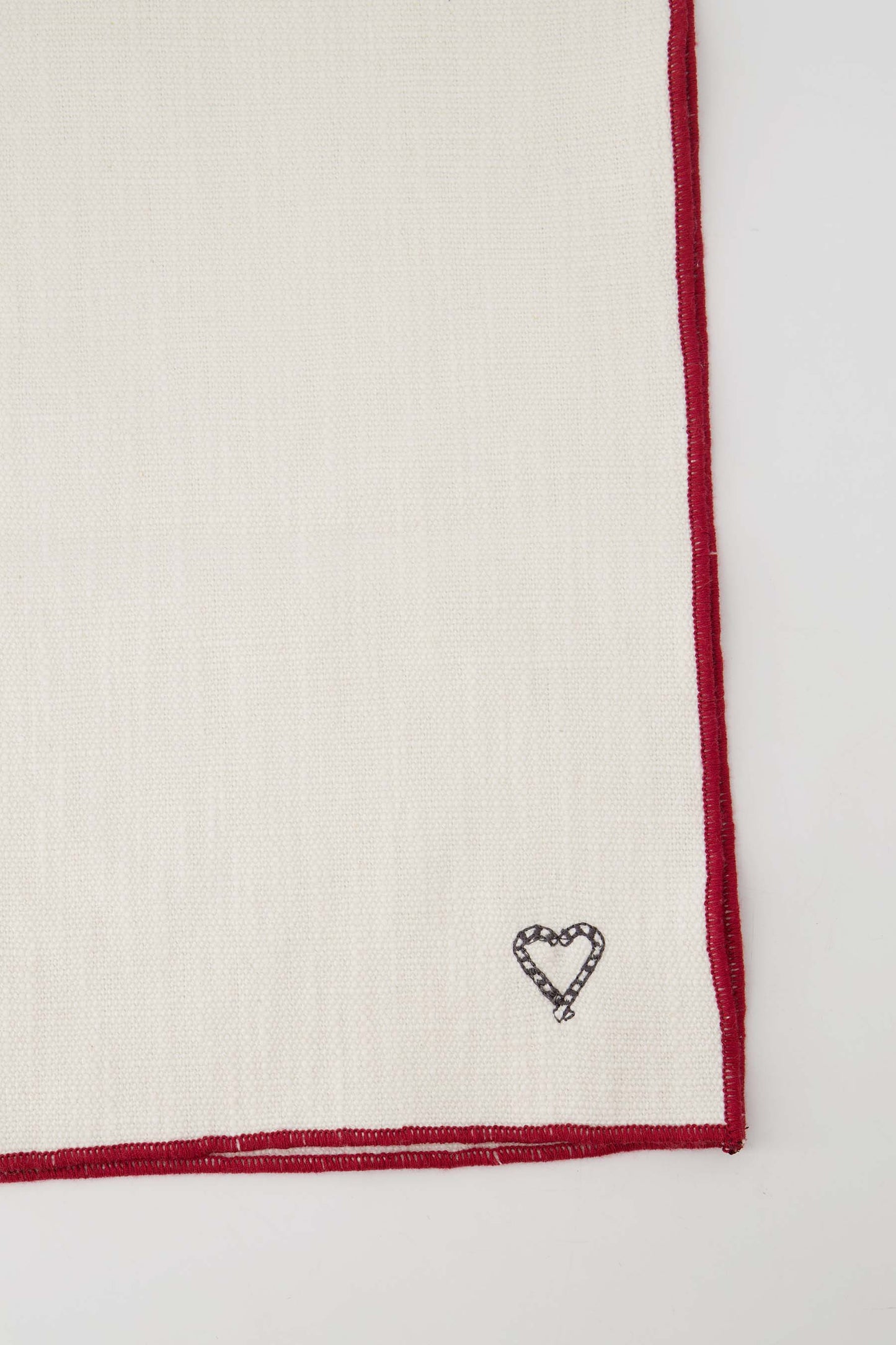 placemat hart off white/rood