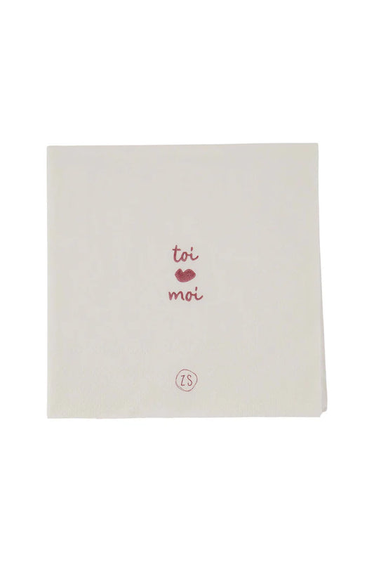Servetten moi et toi 12,5x12,5