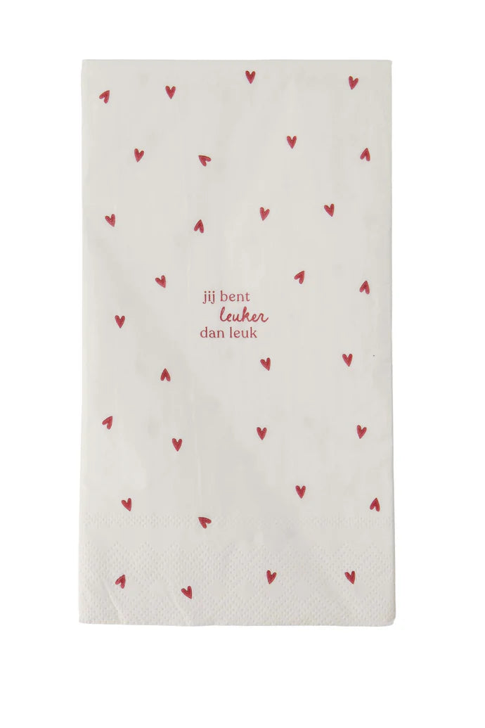 Servetten jij bent leuker dan leuk 11x20cm