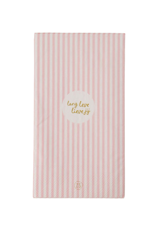 Servetten lang leve lieve jij 11x20cm