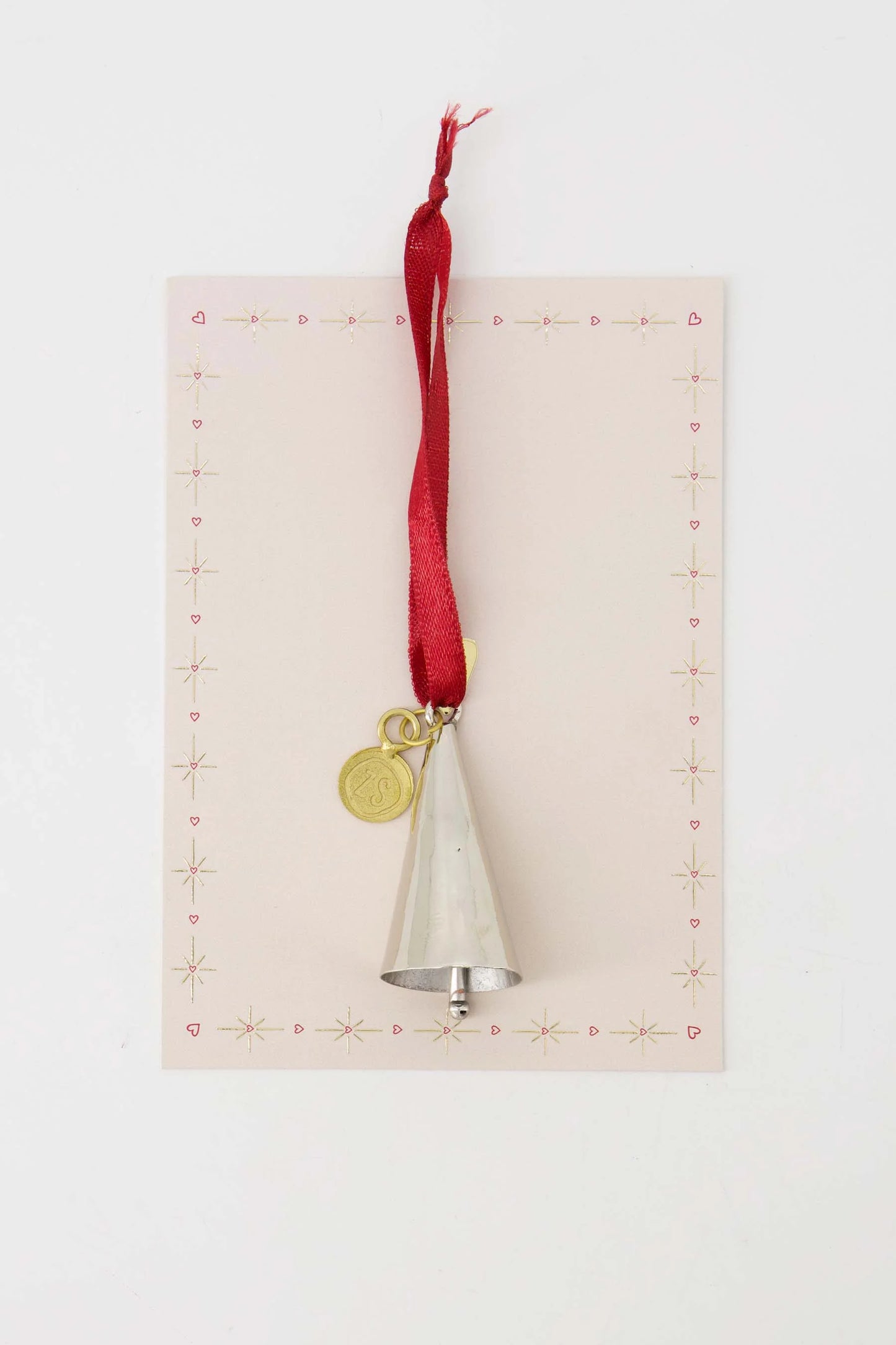 kersthanger metaal bel zilver