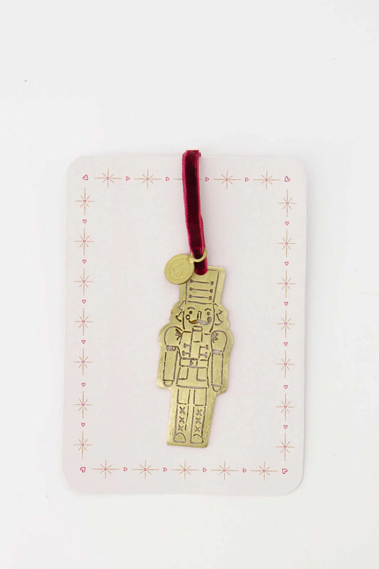 kersthanger metaal notenkraker goud