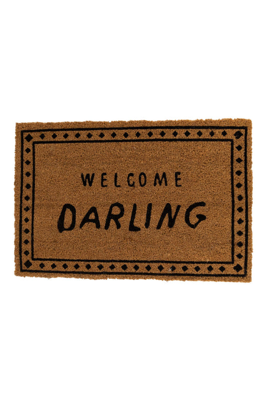 deurmat welcome darling bruin/zwart
