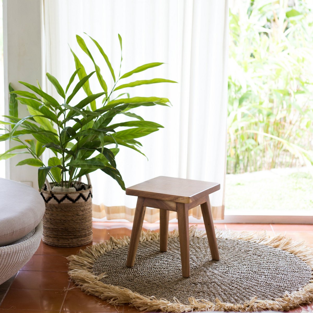 100/120cm Rond Zeegras Tapijt | Vloerkleed met Kwastjes DASA (2 maten)