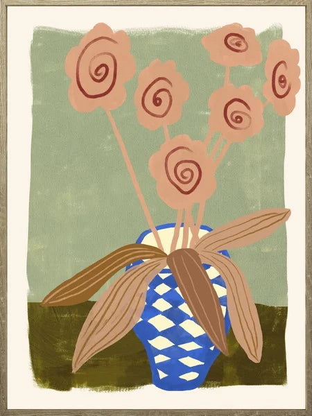 Poster in frame vaas met bloemen 30x40x2,2cm