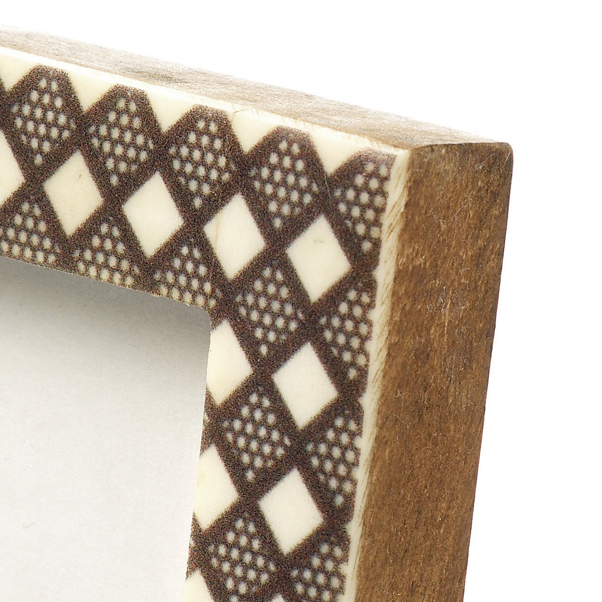 Het diamantgeslepen frame - witbruin - 5x7