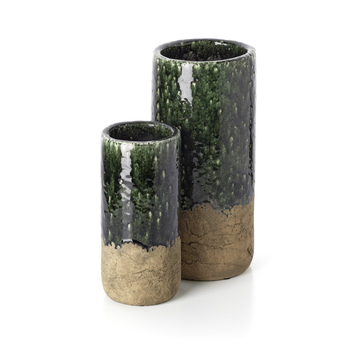 De Moss Cilindervaas - Betongroen - M