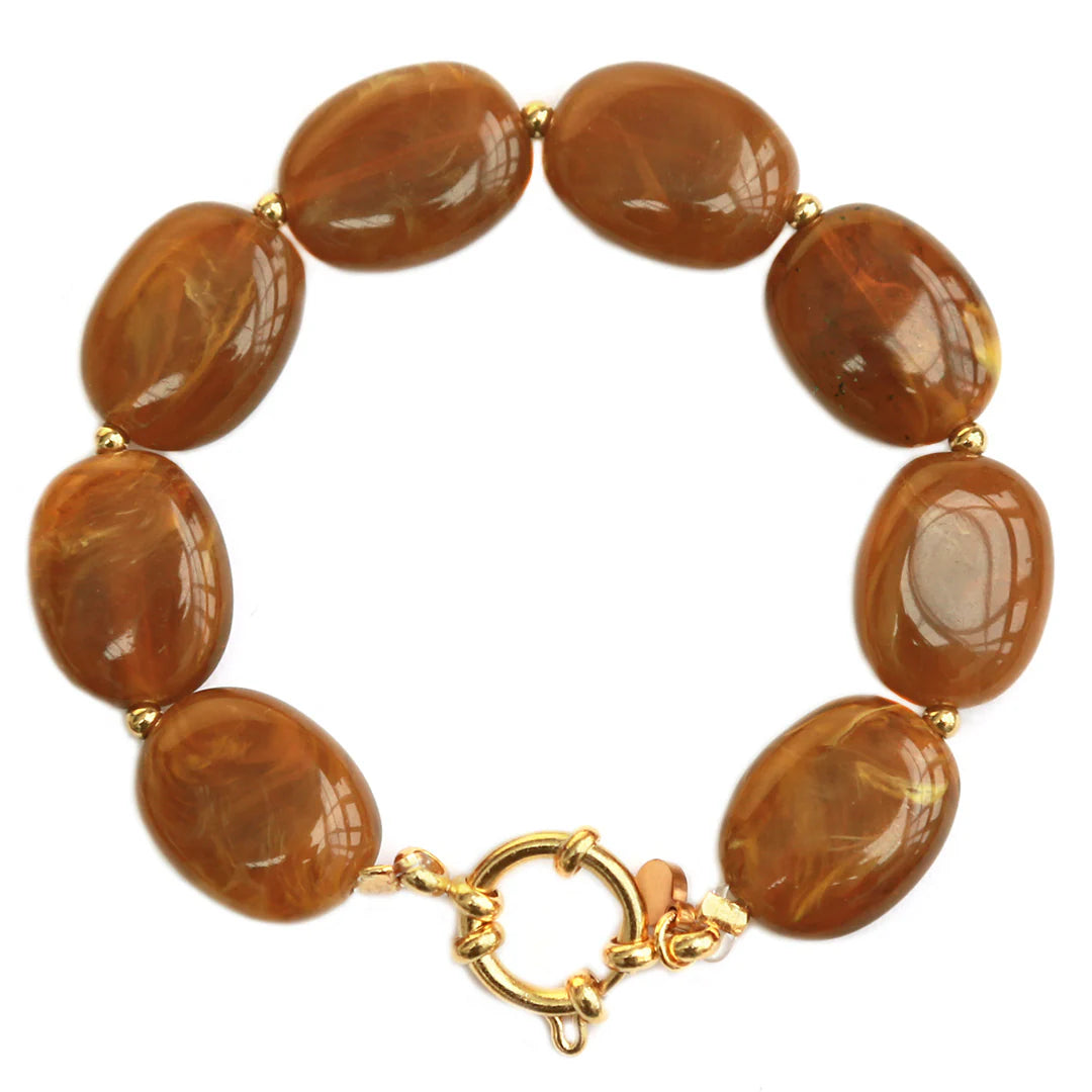 Armband pastille bruin