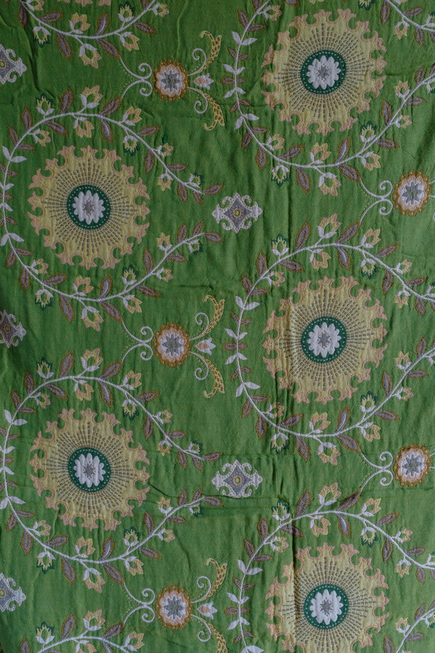 Plaid flowers green