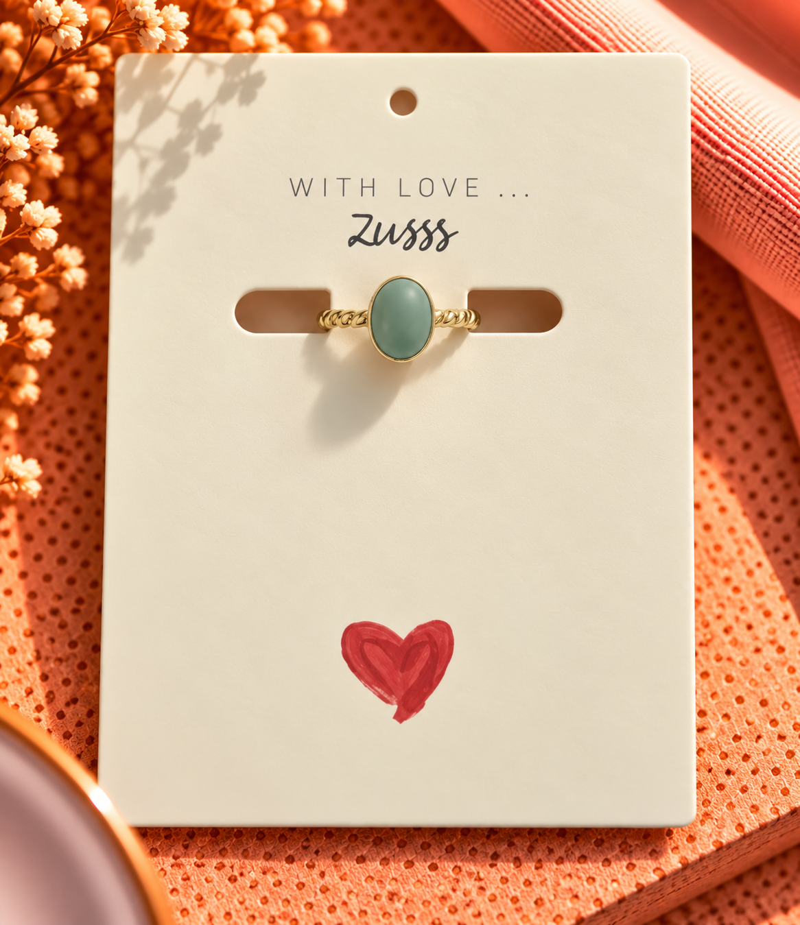 Ring met steen verstelbaar crispy blue