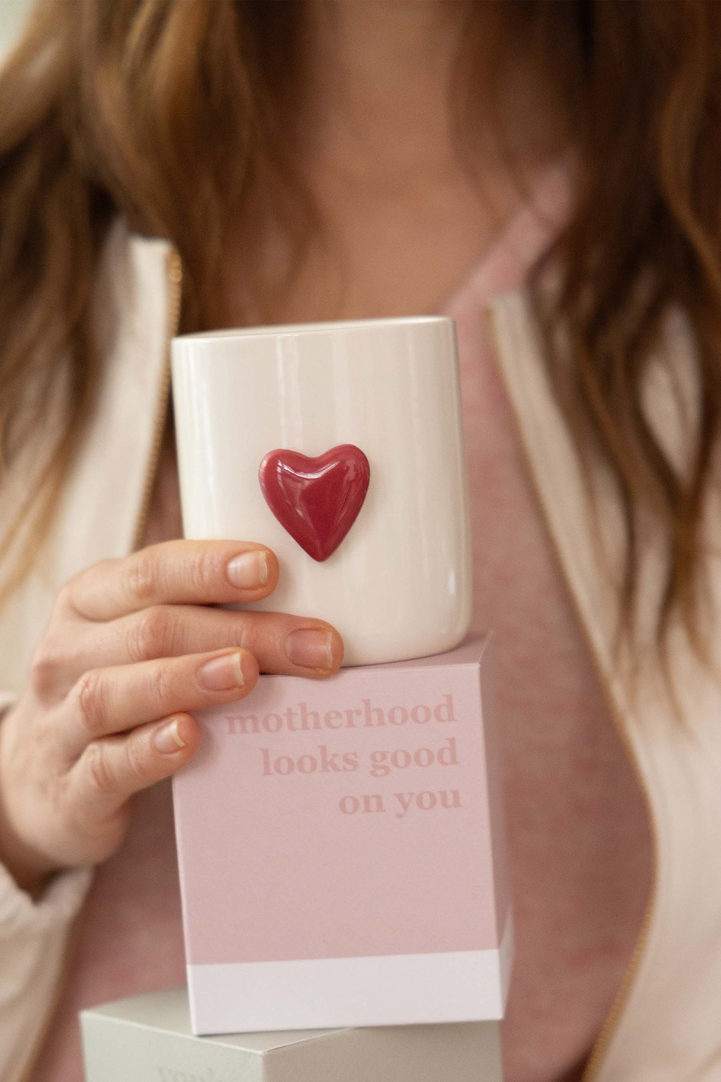 Geurkaars keramiek hart in doosje motherhood