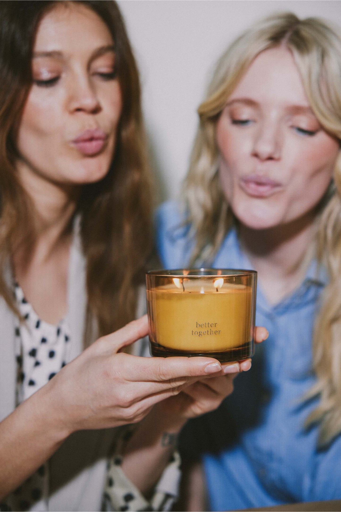 Geurkaars glas met deksel better together