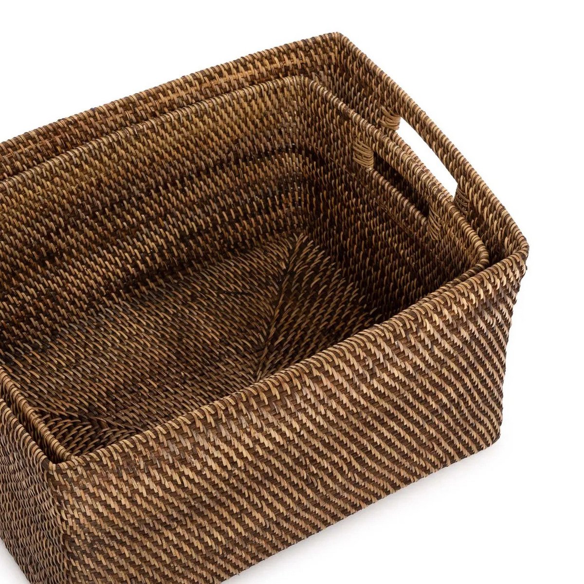 De koloniale tijdschriftenmand - naturel bruin - S