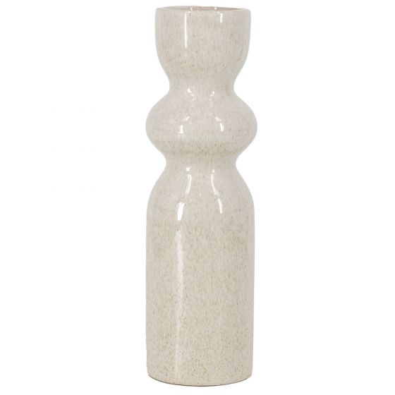 Aardewerk vaas beige