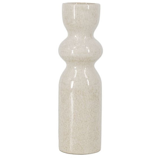 Aardewerk vaas beige