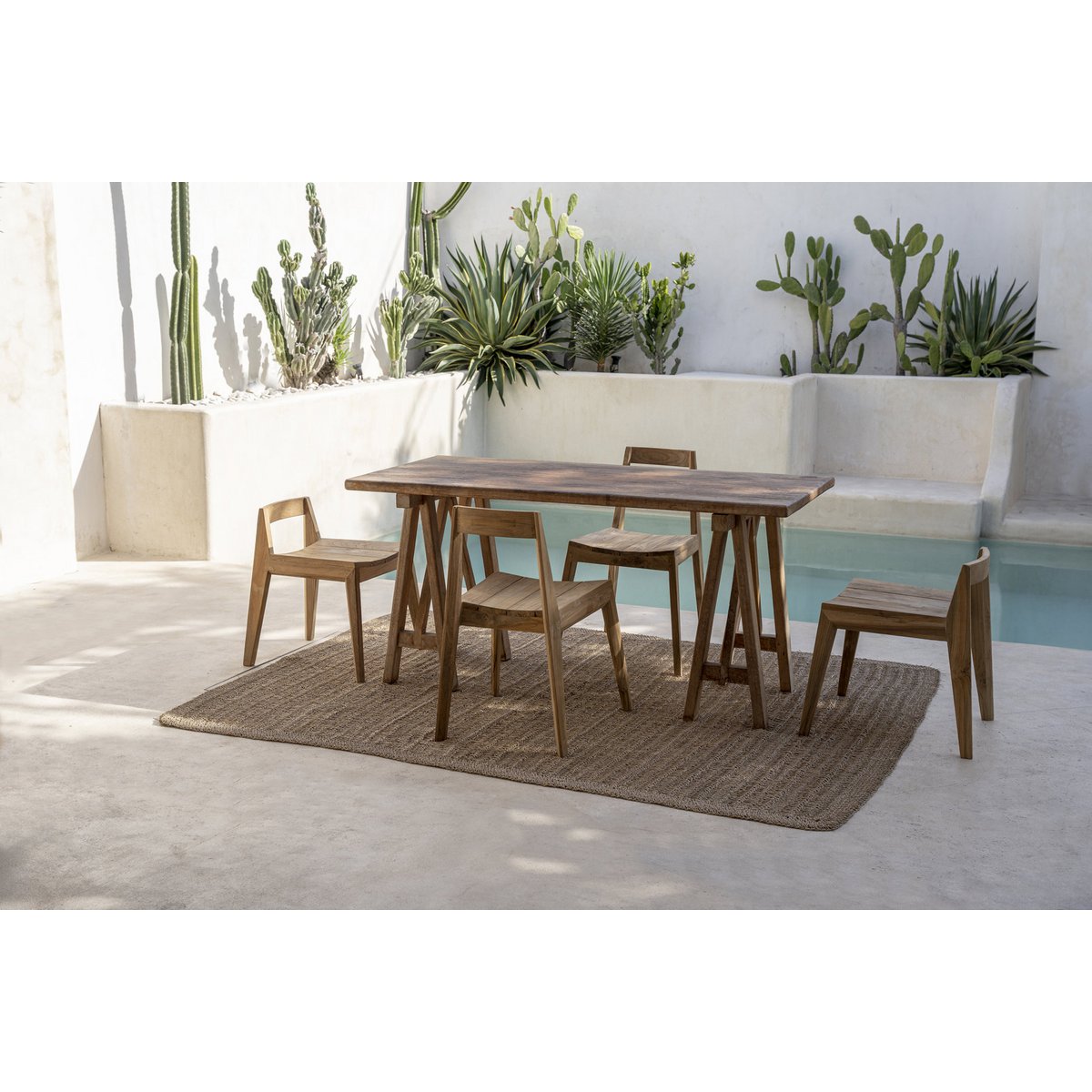 De Paxi Eetkamerstoel - Naturel - Buiten