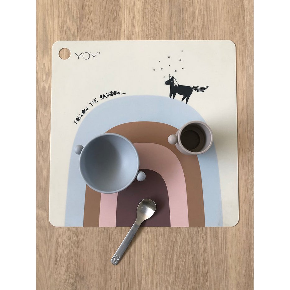 Placemat Volg de regenboog
