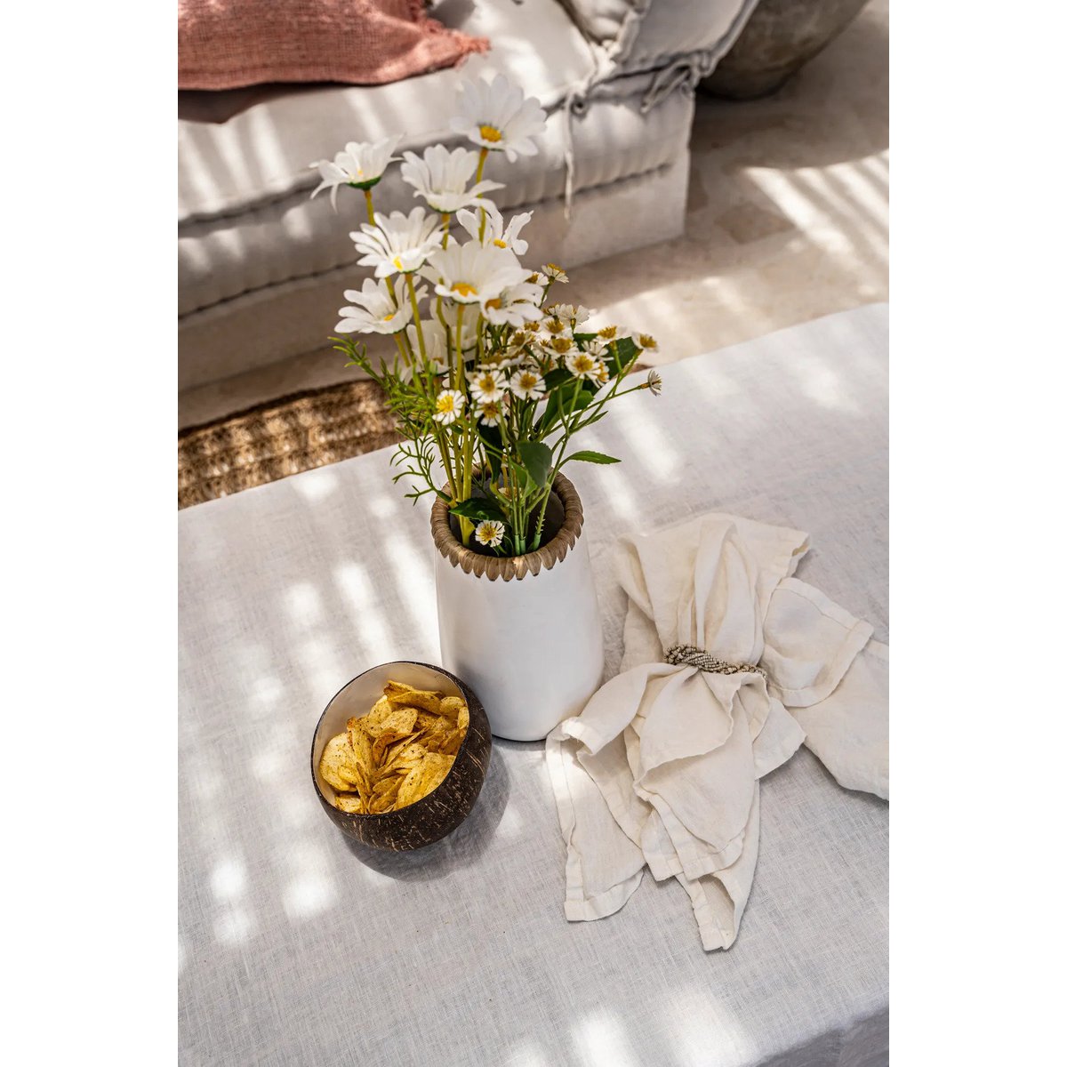 Het linnen servet - Wit - Set van 4