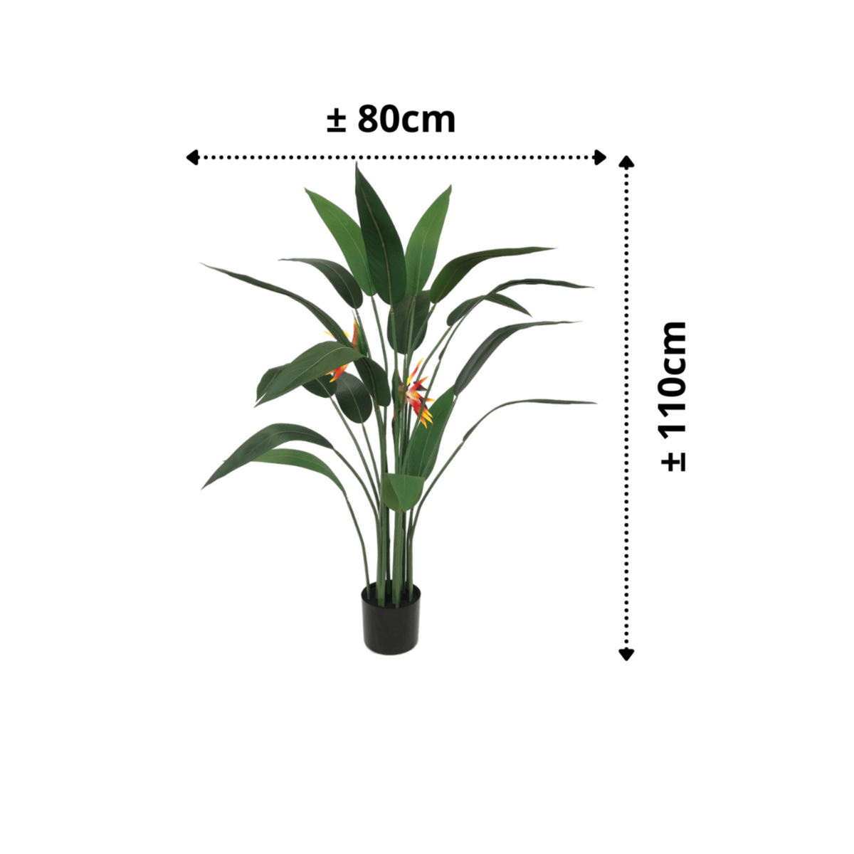 Strelitzia Kunstplant Met Bloem 110cm