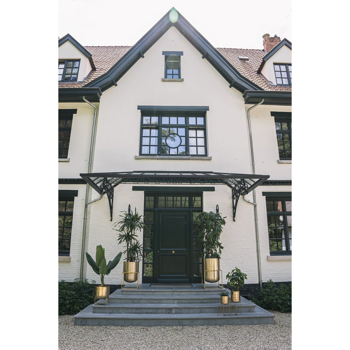 De koperplanter op stand - messing - xl