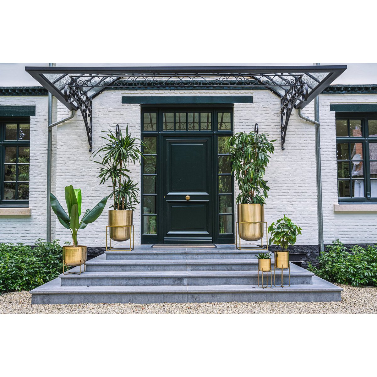 De koperplanter op stand - messing - xl