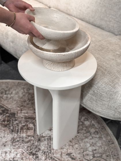 Aardewerk etagère/schaal naturel