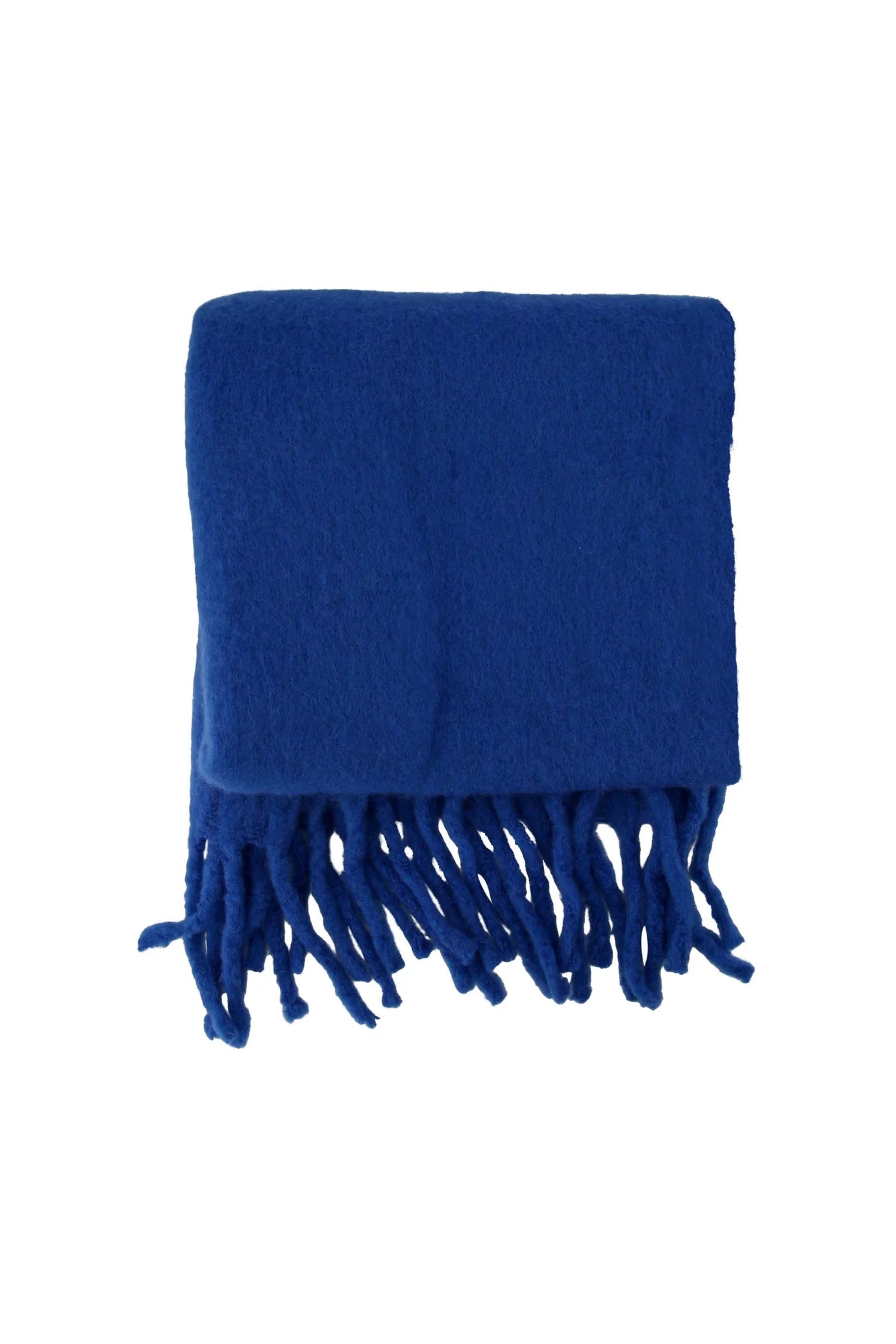 sjaal met franje blauw