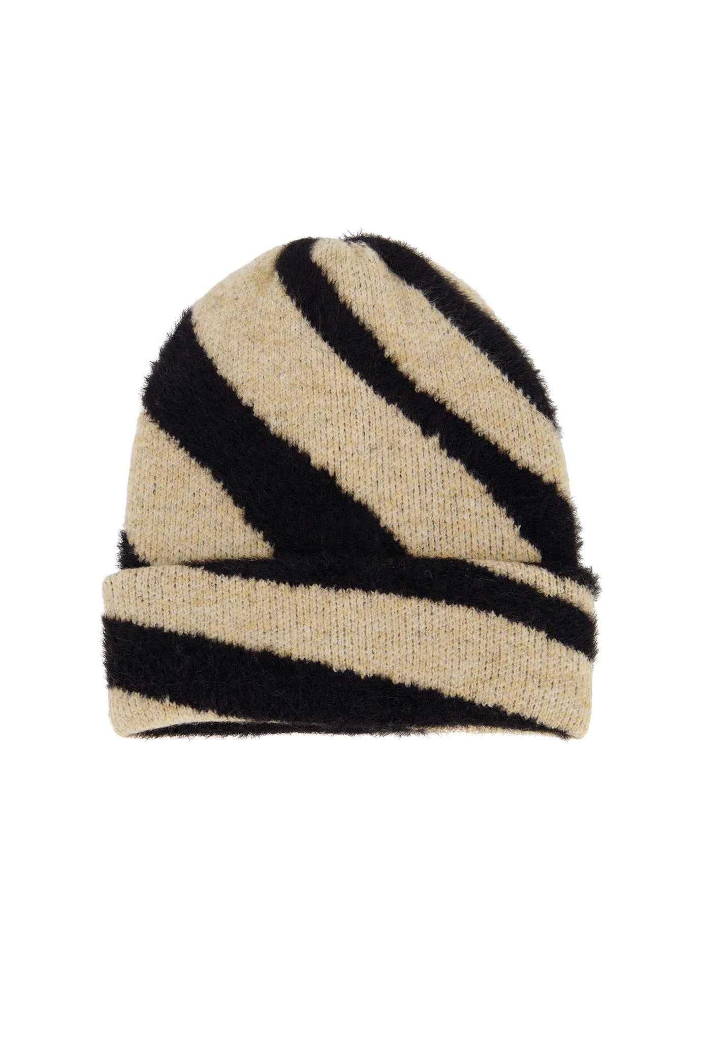 gebreide muts met zebra dessin dubbel